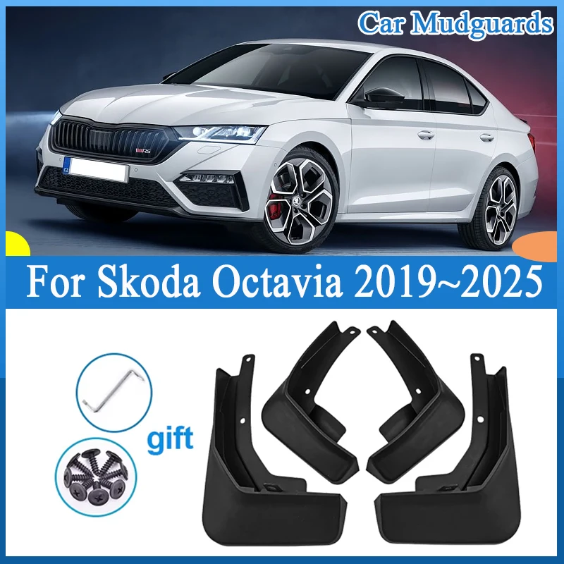 

Автомобильные брызговики для Skoda Octavia NX, аксессуары 2019 ~ 2025 2020, передние и задние колеса, брызговики на крыльях, противоскользящие клапаны, инструменты