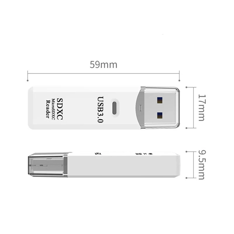 Lecteur de carte mémoire Micro SD TF USB 3.0, 2 en 1, haute vitesse, multi-cartes, adaptateur AMPA er, clé USB, accessoires pour ordinateur portable