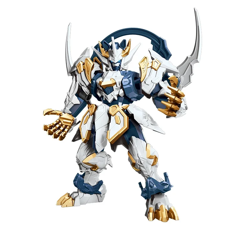 New Building Blocks Green Dragon White Tiger God Beast Mecha Movable Robot Hobby Collection Models Into Boy Assembled Toy Gifts