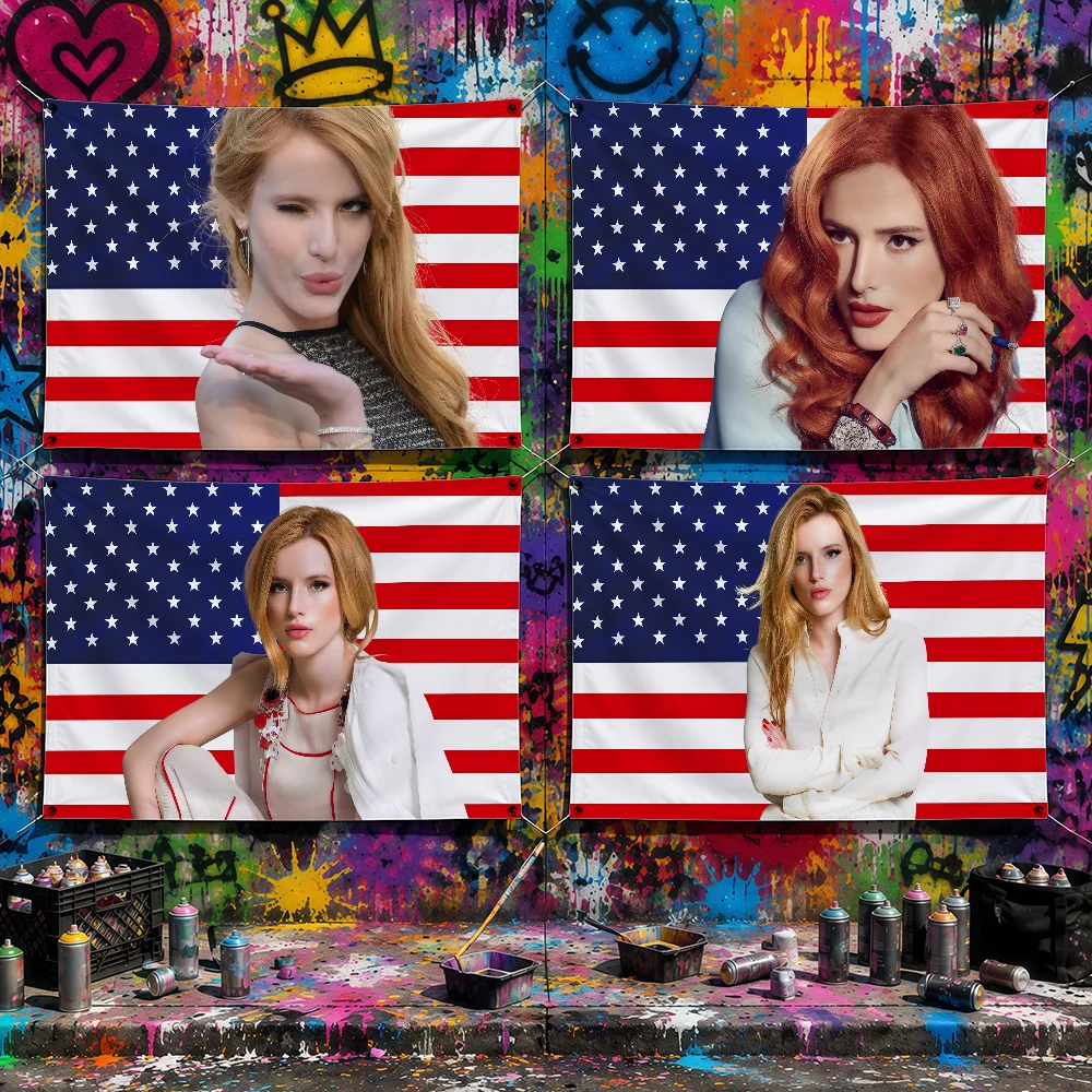 Actor B-Bella Thorne Flag Tapestry Outdoor Decor Flaga Decorative Home Objects Barber Shop Decoration Garage Hang
