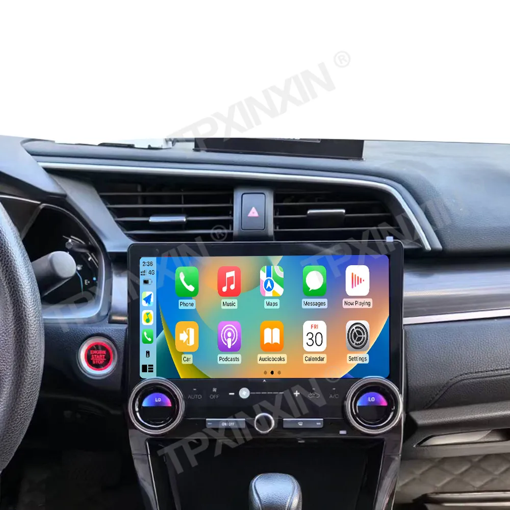 11.5 inch For Honda Civic 2016 to 2021 car Android 13.0 Carplay GPS Navigation Screen Central Multimedia Player Stereo Head Unit