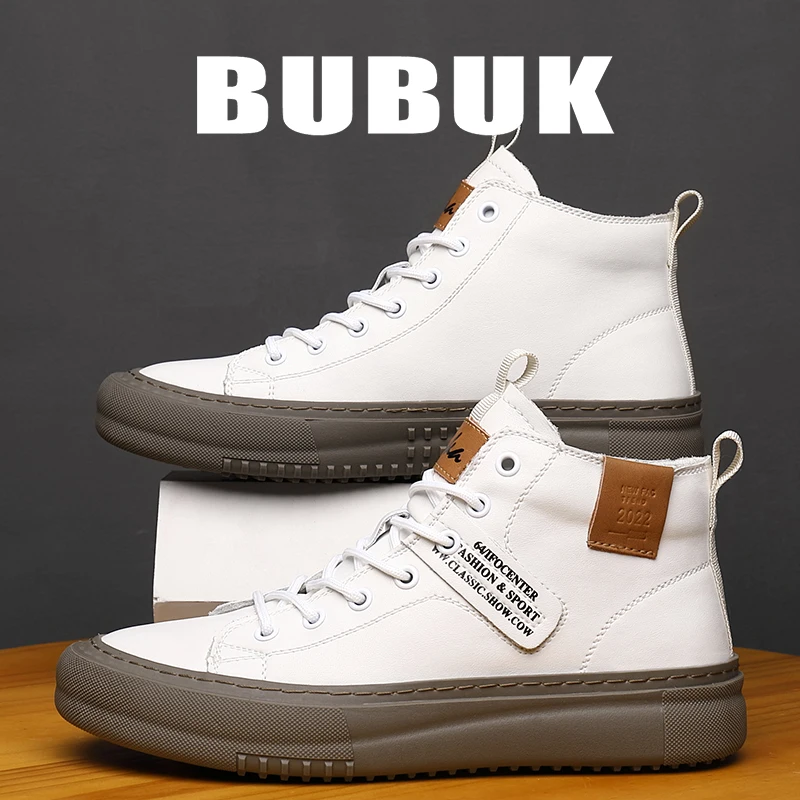 Bubuk Men's High-Top Retro Thick-Soled Casual Sneakers, Versatile Men's Sports Shoes for Commuting to Work, Shopping, Dating, and Outdoor Walking