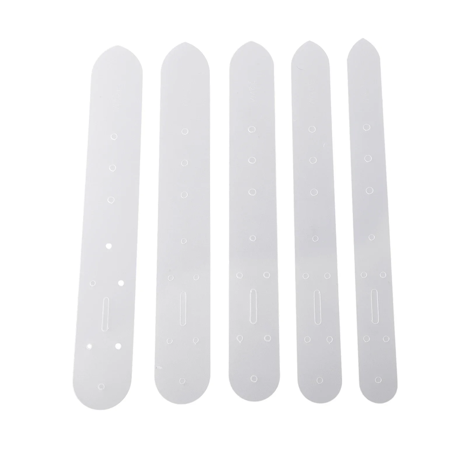 Set Of 5 Plastic Punch Hole Templates Tools For Leather Belt Buckle Head End Orientate Designed For Handcrafted Leather Straps