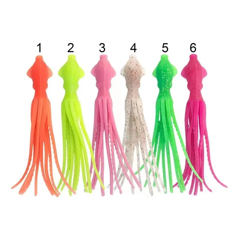 40pcs 8.5cm/2.6g New design TPR skirt soft lure jig head skirt DIY fishing accessory pink red white assist jigging hook