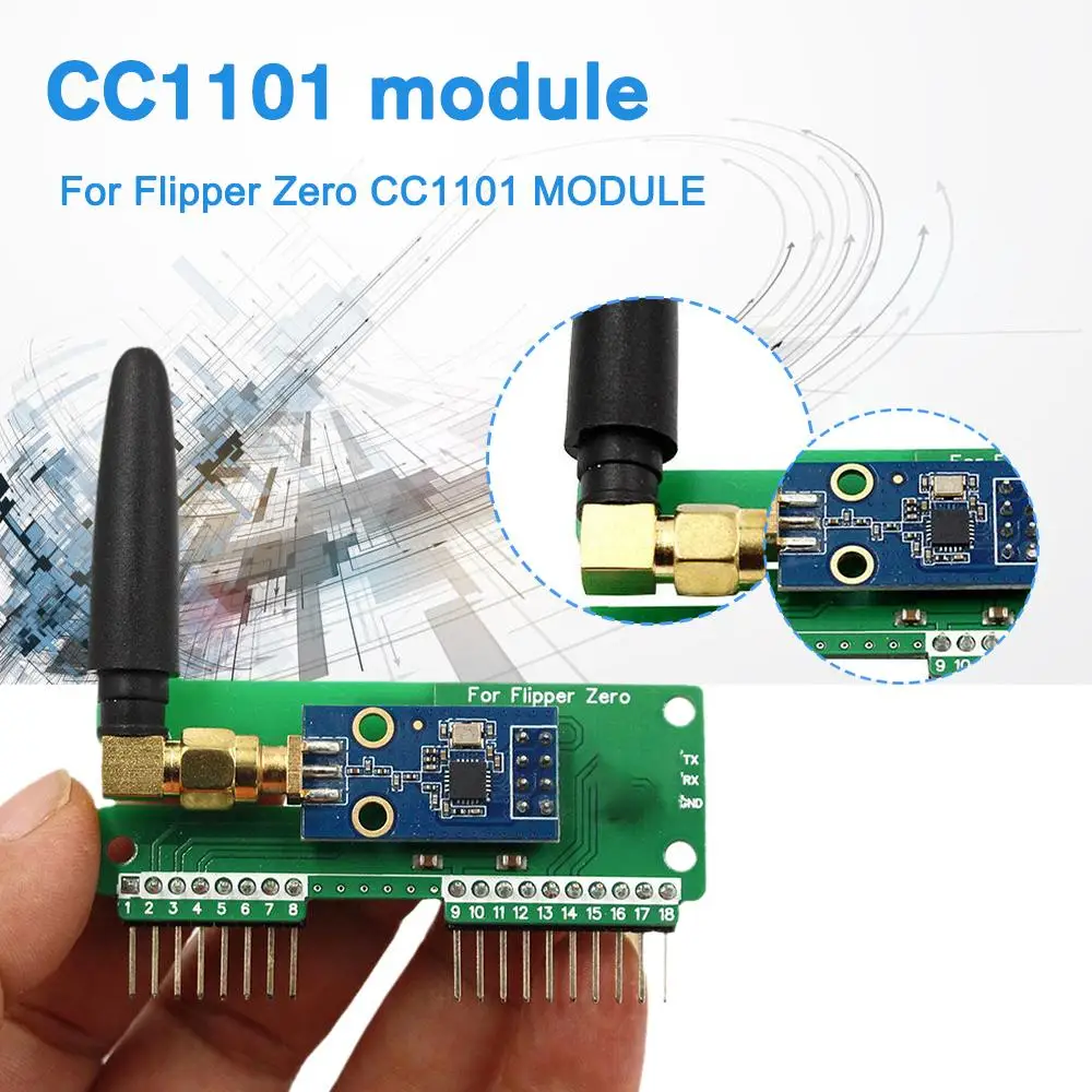 For Flipper Zero CC1101 Module SubGhz Module Wireless With Wireless Antenna 433MHZ Transceiver Module Module SMA P7O9