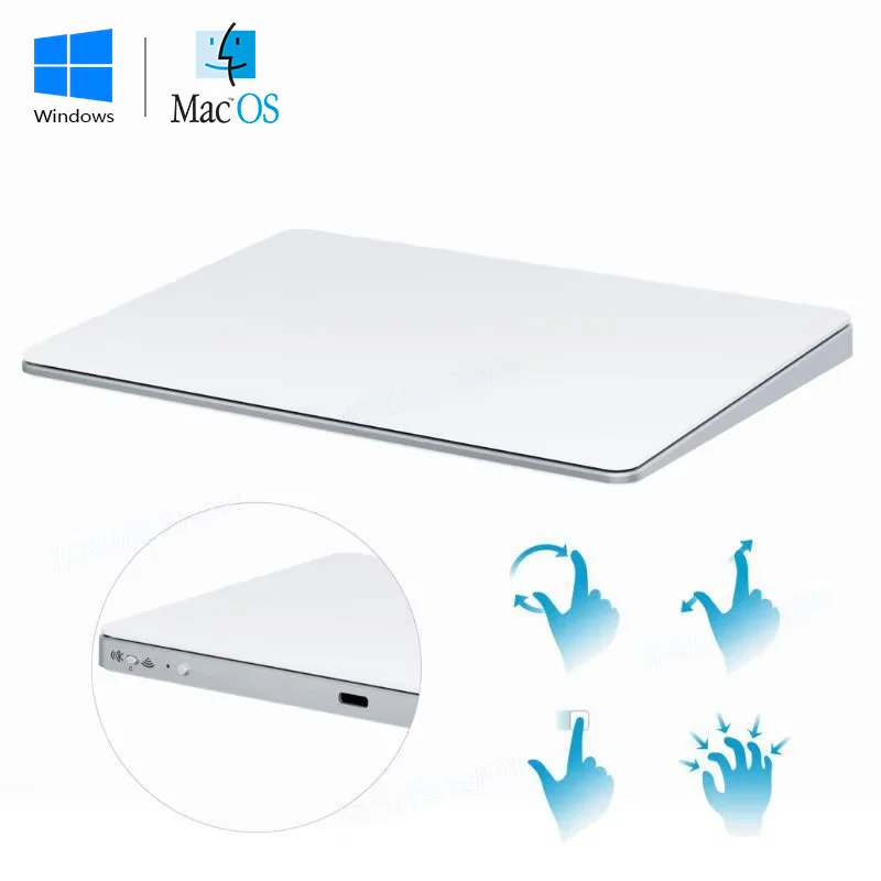 KSTOP Trackpad inalámbrico gestos recargables Bluetooth Touchpad para escritorio/portátil PC Mac Windows iOS