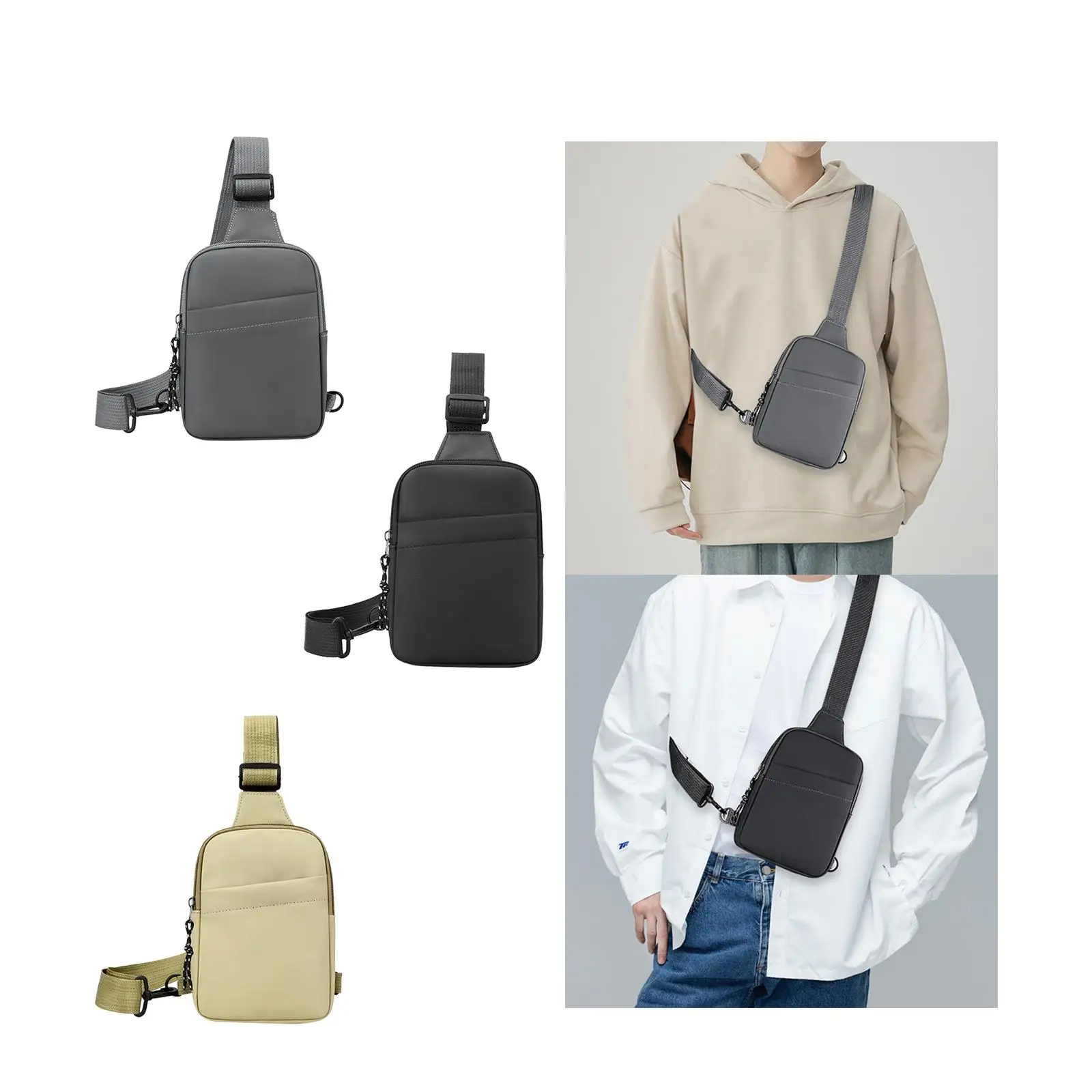 Men Chest Bag Travel Backpack Multifunctional Waterproof Shoulder Chest Bag Backpack for Running Riding Walking Fitness Hiking