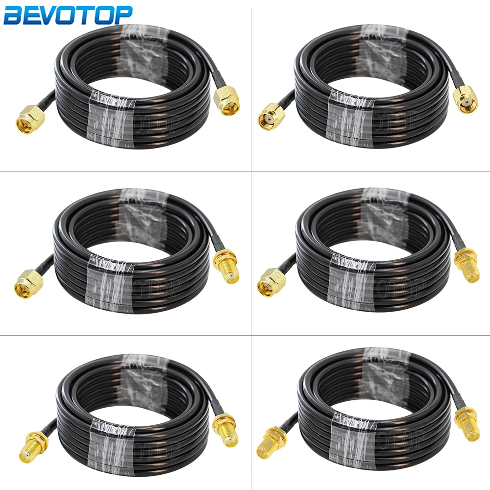 LMR-240 SMA Male to SMA Female Connector Low Loss LMR240 RF Coaxial Cable 50-4 Pigtail WiFi Router Antenna Extension Cord Jumper