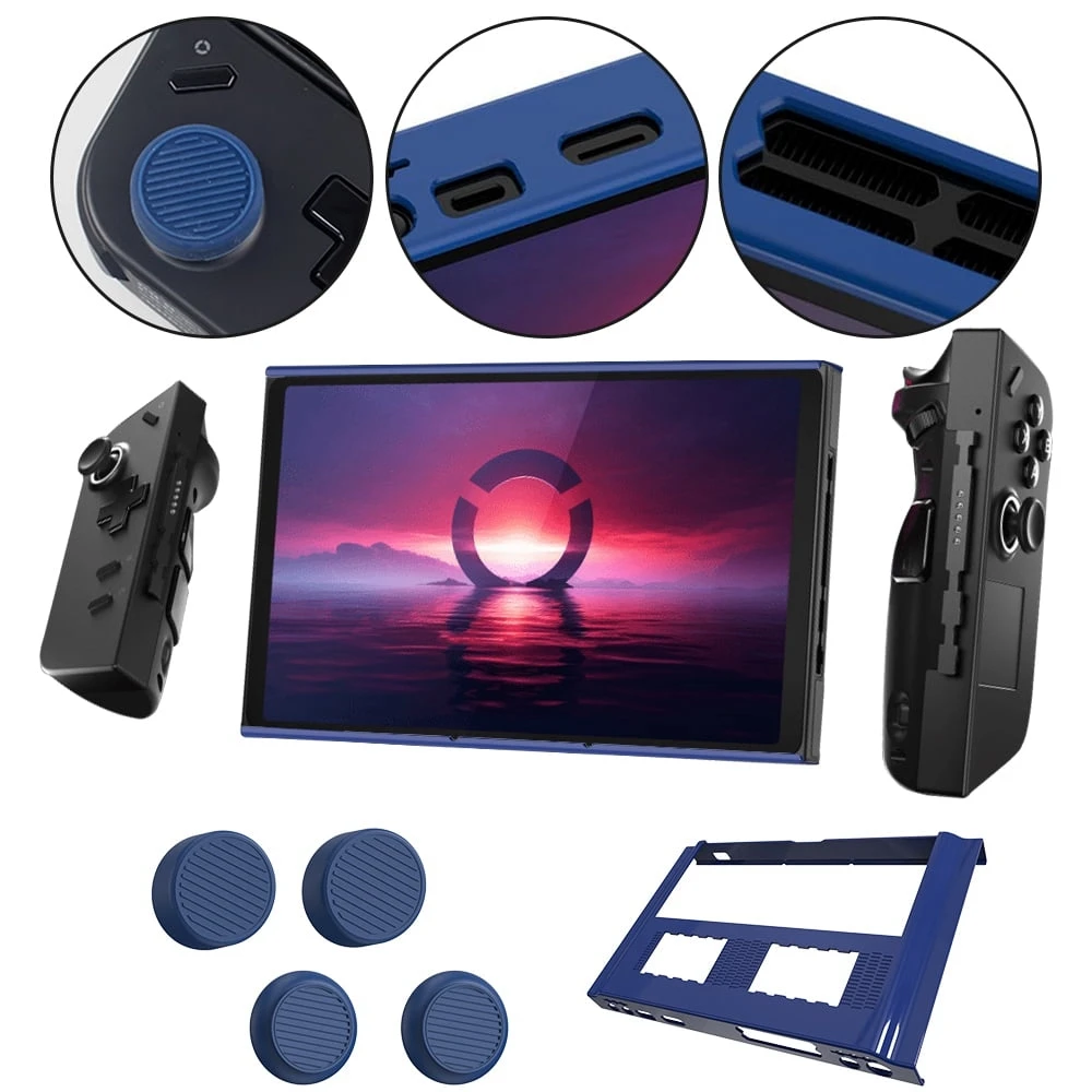 Protective Case PC Anti-Scratch Monitor Protector Case Non-Slip with 4 Thumb Grip Caps for Lenovo Legion Go 8.8inch Accessories