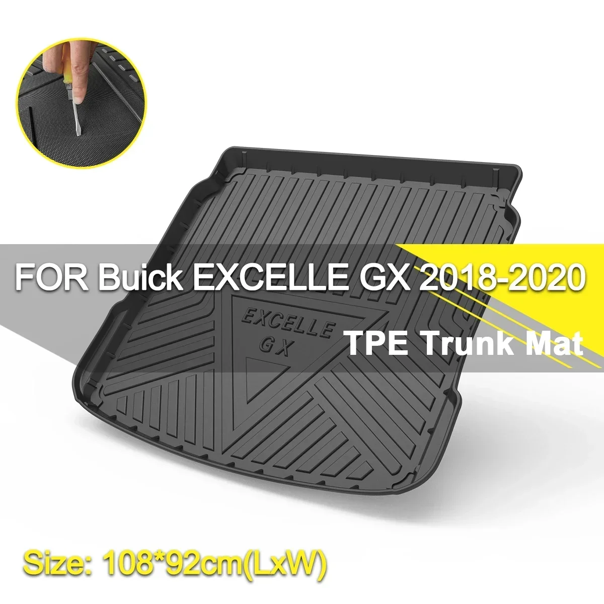 

Car Rear Trunk Cover Mat Rubber TPE Non-Slip Waterproof Cargo Liner Accessories For Buick EXCELLE GX 2018-2020