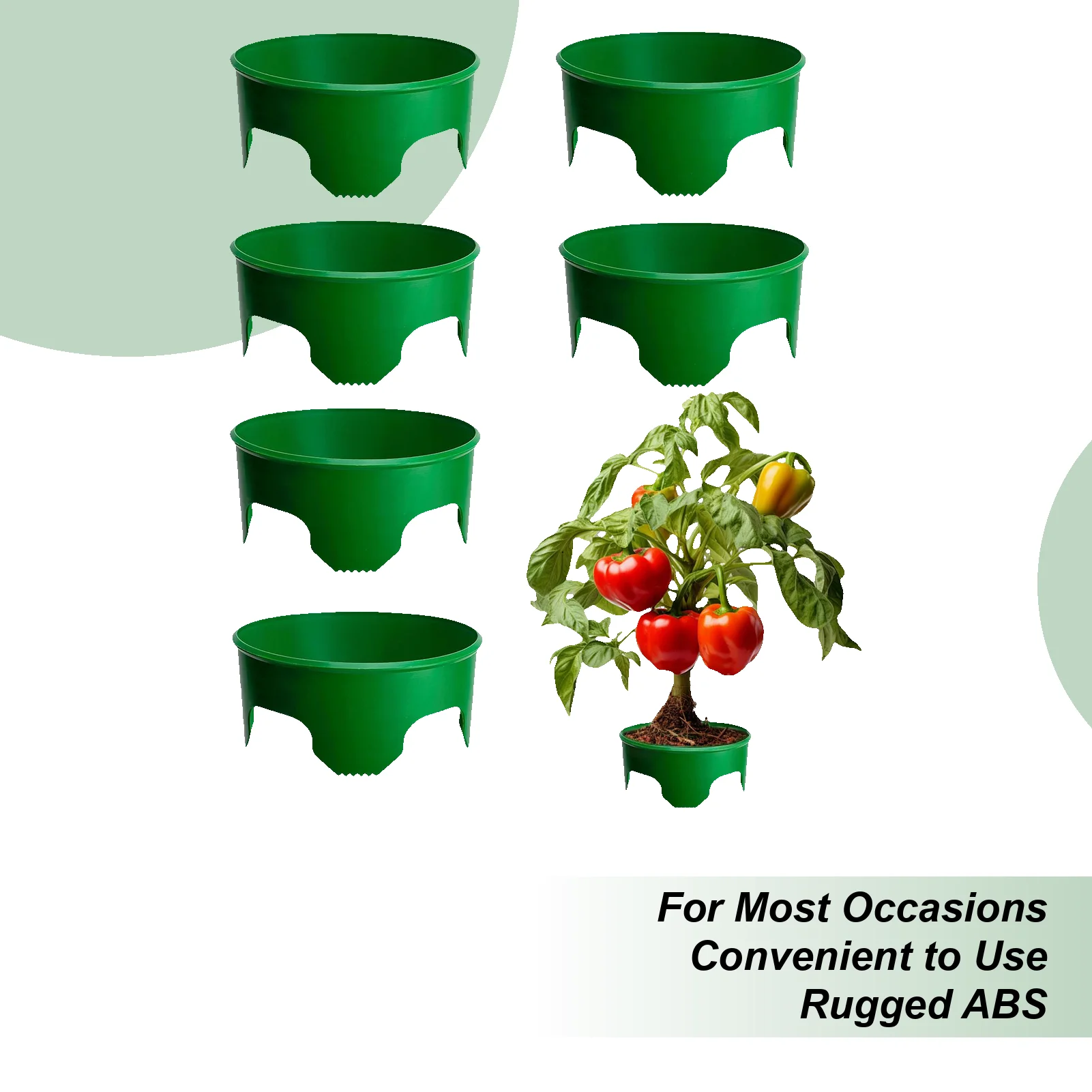 

Planting Grow Rings 6 Pieces Border Edge Protective Round Edging For Outdoor Lawn Yard Greenhouse Vegetable Shrub Flower Bed