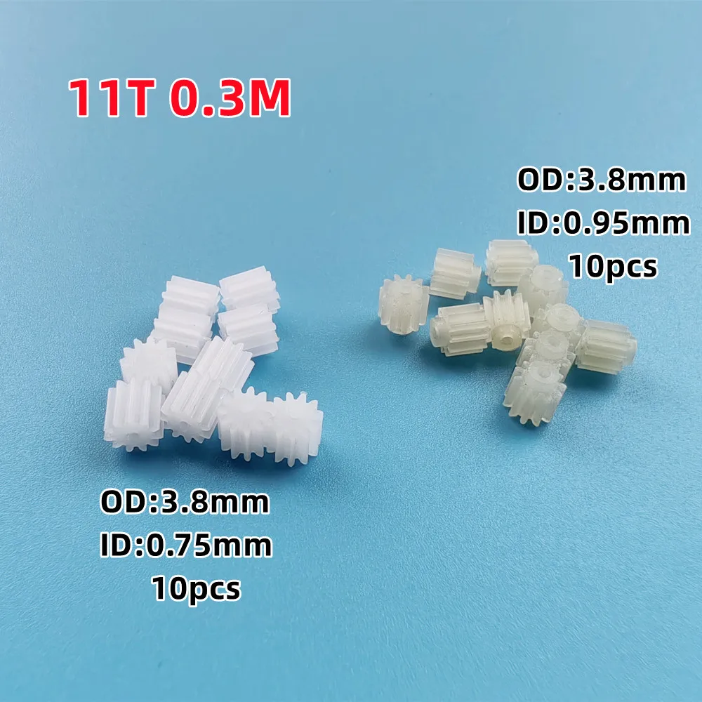 Plastic Motor Gears 6T 7T 8T 9T 10T 11T 12T 13T 0.8mm 1.0mm 1.2mm Hole For R/C Helicopter Quadcopter Drone Airplane Spare Parts