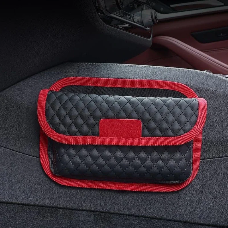 

PU Leather Car Storage Pocket Seat Back/Door/Center Console Organizer for Small Stuff Car Storage Bag Universal for All Vehicles