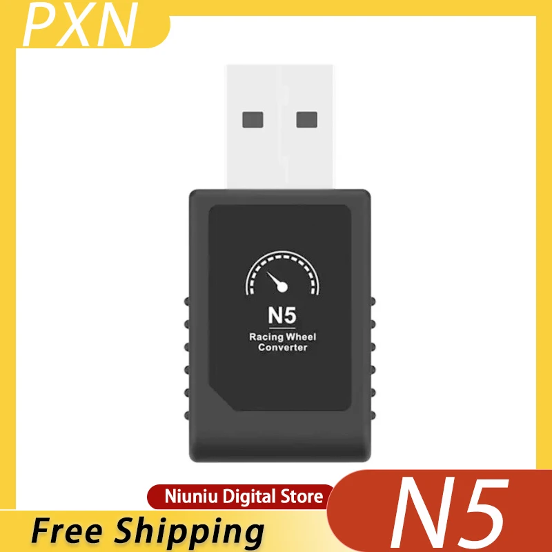 PXN N5 Receiver Racing Wheel Converter for PS5 Playstation 5 Fit V9 V10 V12 Lite Gaming Steering Wheel Wireless Receiver USB