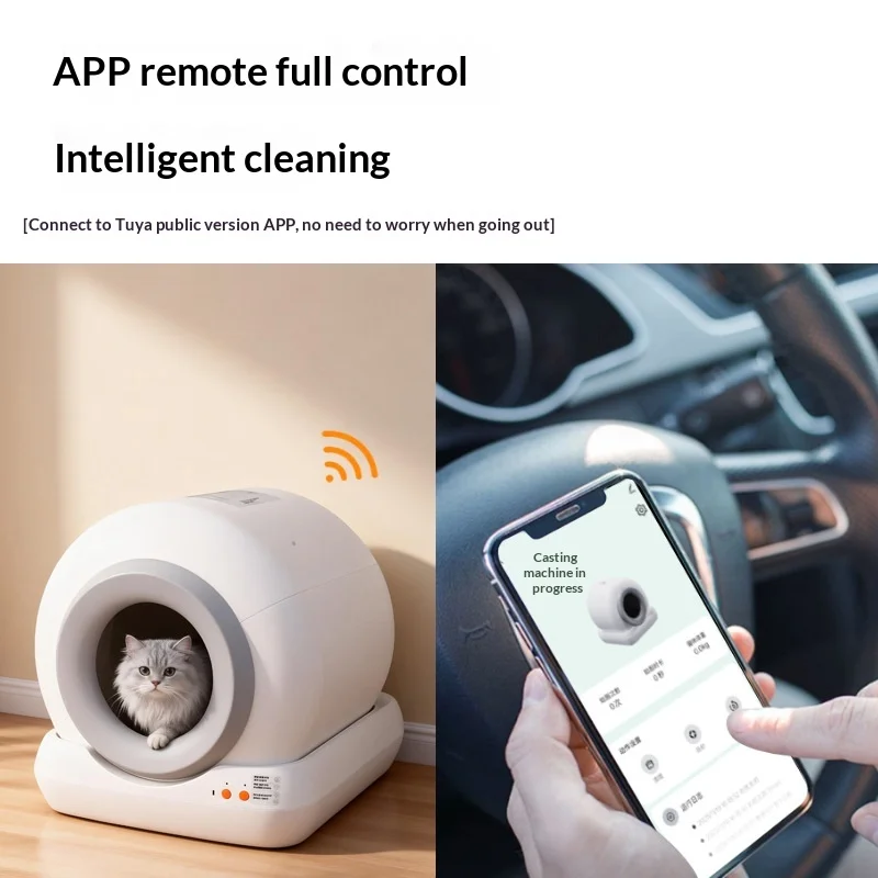 Caja de arena autolimpiable para gatos con control de olores y app - imagen 5