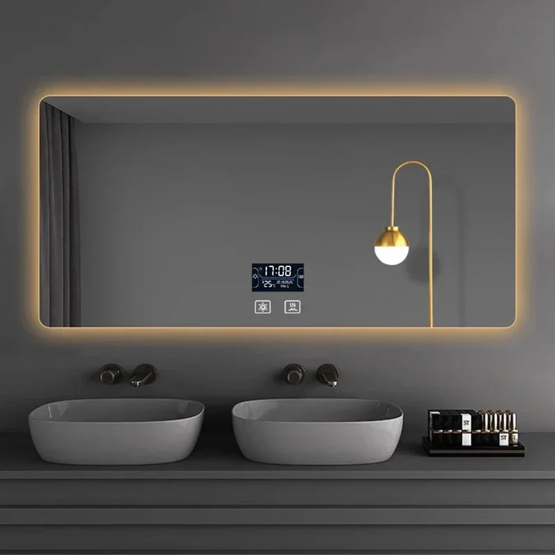 Home Decoration Luxury Mirrors For Makeup Aesthetic Room Round Mirror With Handle Tabletop Golden Espejos Para Pared Living Hand