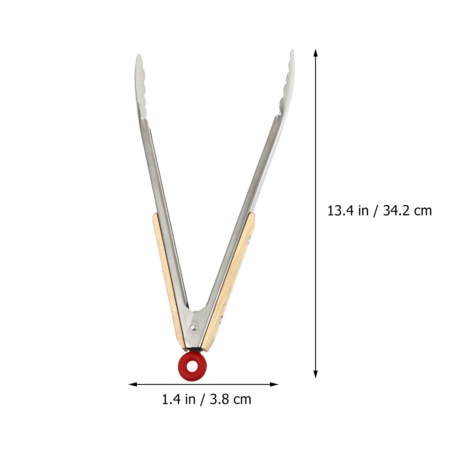 

Bread Clip Wood Stainless Steel Food Tong Small Tools Khaki Baking Barbecue Supply Long H H y Vegetable Cheese