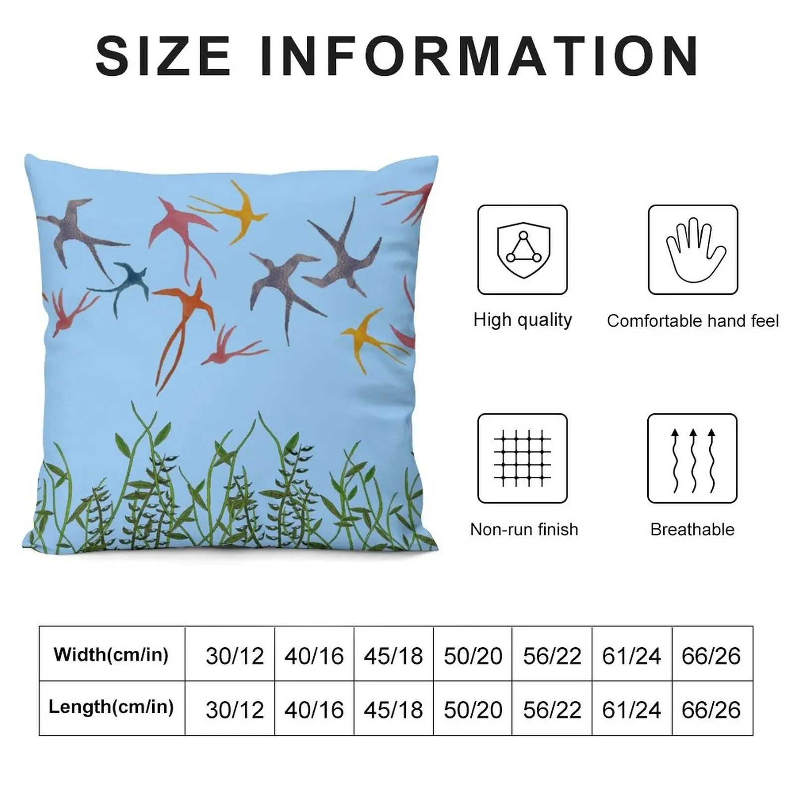 Swallows Flying over Grass Card Throw Pillow Cushion Covers For Living Room home decor items pillow