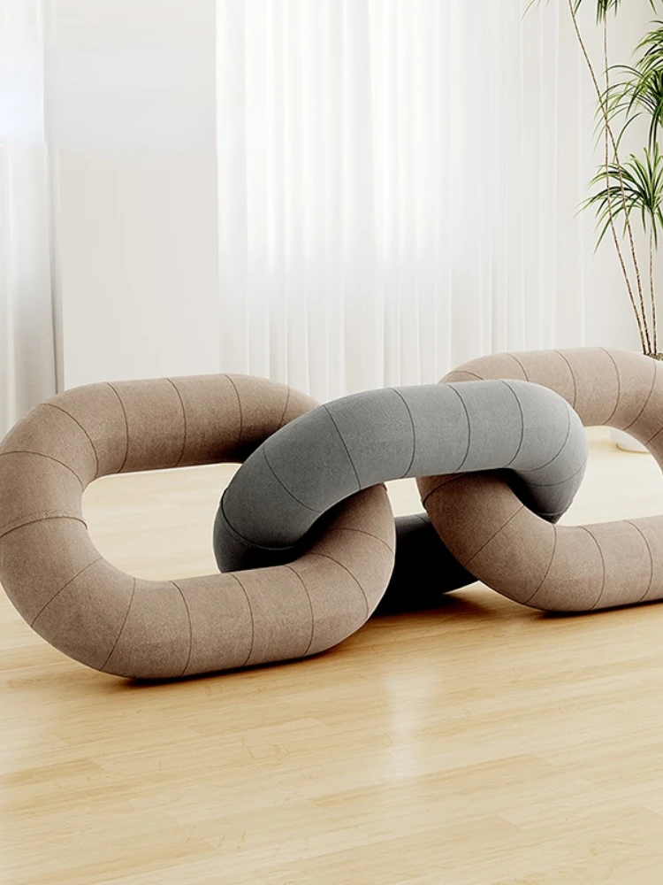 Italian minimalist living room simple modern creative special-shaped lock chain sofa art