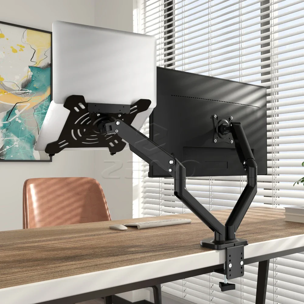 Kaloc M8D  17-32 Dual  Stand Full Motion Swivel Pc Accessories Desktop Computer Mount for  Holder Ar
