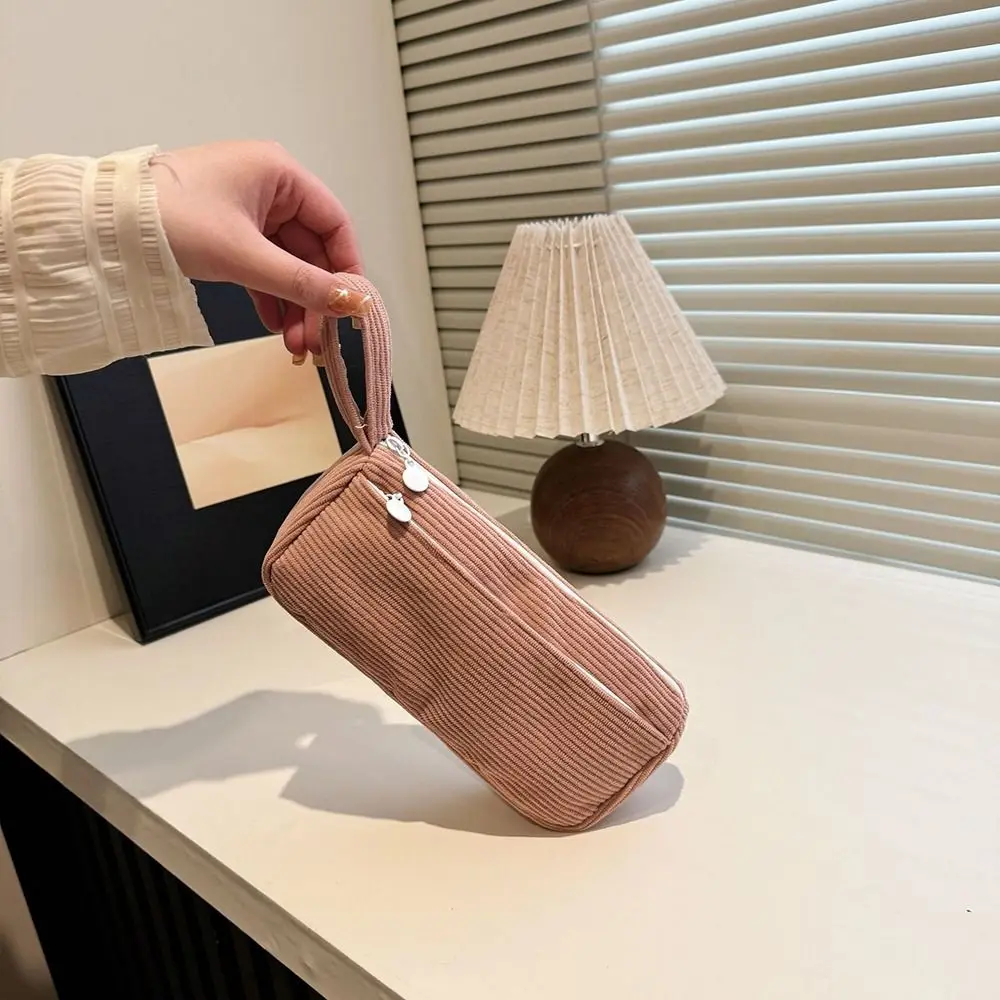 جديد سعة كبيرة سروال قصير حقيبة مستحضرات التجميل متعددة الوظائف عادي اللون حقيبة مستحضرات تجميل بسيطة حقيبة أدوات الزينة فتاة