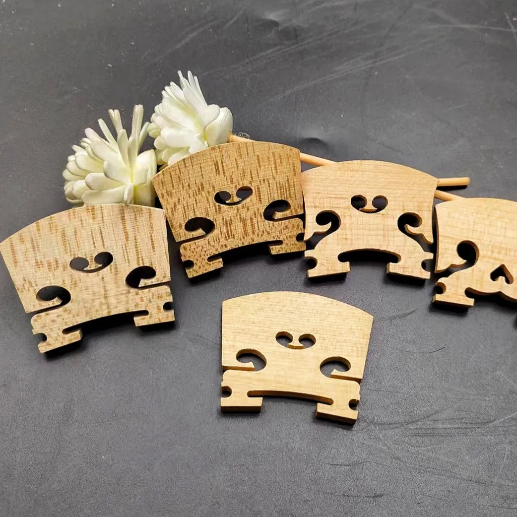 20pcs violin bridges maple wood for 4/4 3/4 1/2 1/4 1/8 size fiddler bridge Violin Strings Bridge Part Accessories