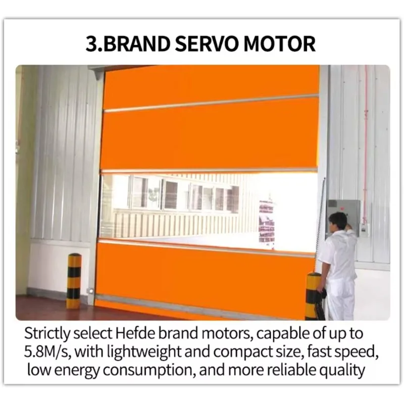 High-speed rolling shutter doors suitable for workshop warehouses, customizable color CE certification, fire protection,