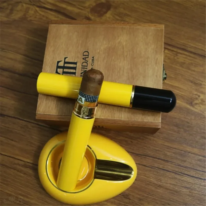 Large Portable Aluminum Cigar Humidor Tube Moisture Proof Storage Case Smoke Pipe Holder Smoking Accessories view 3