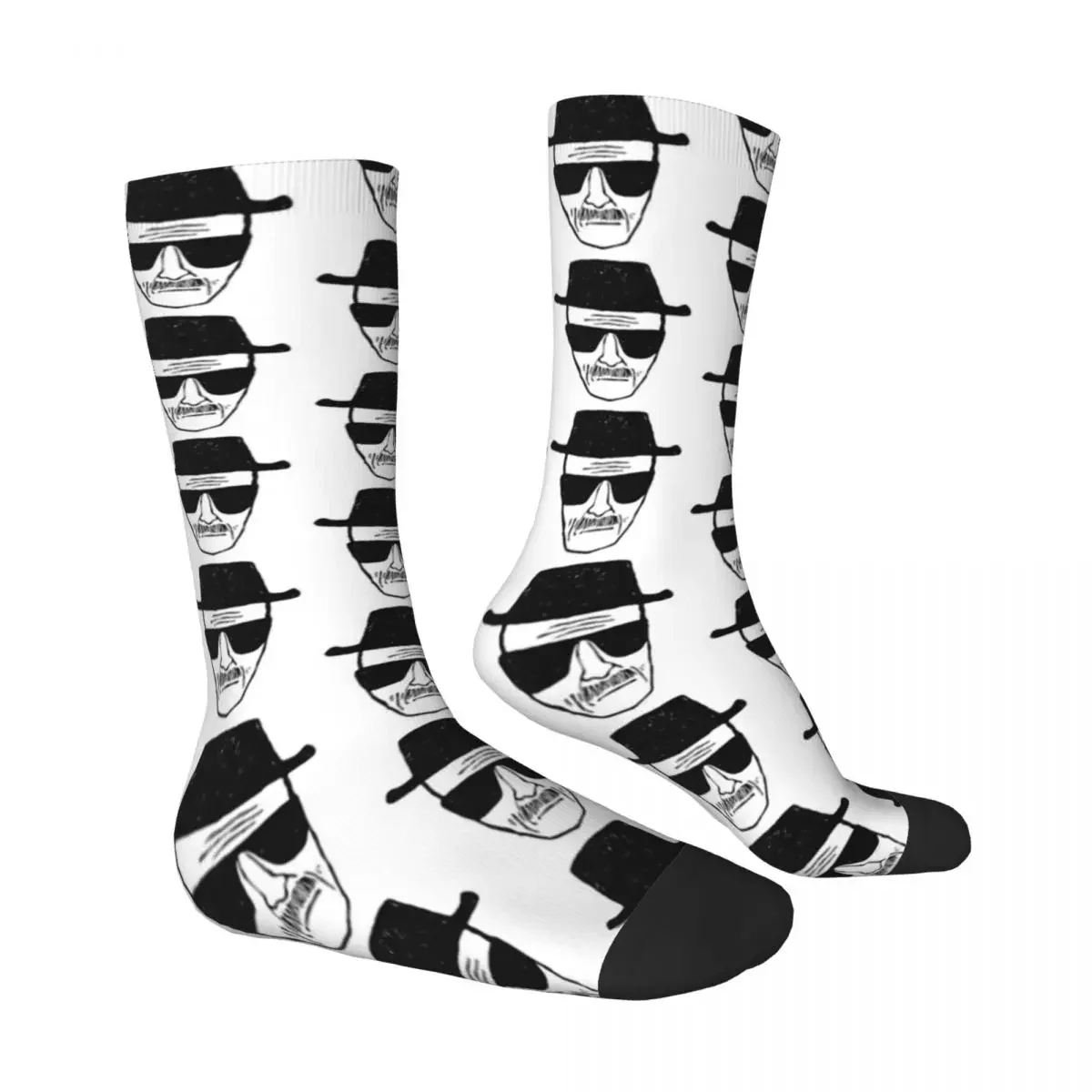 Walter White Heisenberg Face Heisenberg Walter Unisex Winter Socks Hip Hop Happy Socks street style Crazy Sock