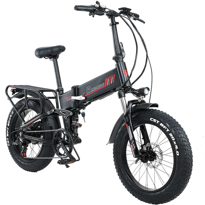 20inch Electric Mountain Bike 1000W 48V 17Ah Battery Folding Cycle Fahrrad Adult Foldable Bicycle