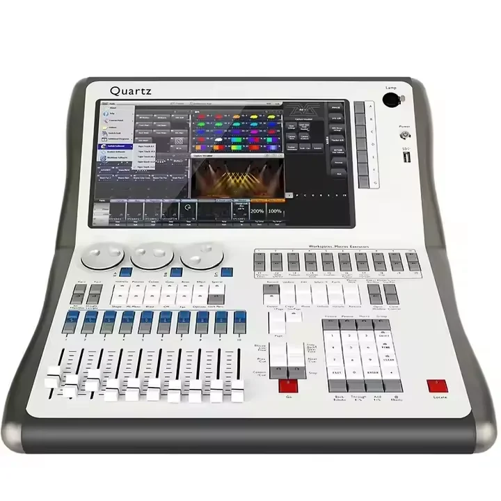 Titan 18 17 11.3 Tiger Touch DMX512 Quartz Console Stage Light Controller with Flight Case for Eent Nightclub Bar Lie House