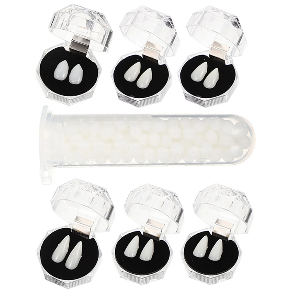 

Набор искусственных зубов для Хэллоуина: костюмные клыки из смолы, страшные вампирские зубы, зубы зомби, реквизит для вечеринок в стиле ужасов, вампирские зубы