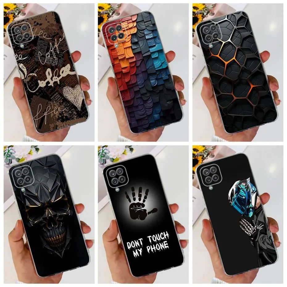 Fashion Cool Phone Case For Samsung Galaxy A12 M12 Soft Silicone TPU Back Cover Cases For Samsung A12 M12 SM-A125F SM-M125F