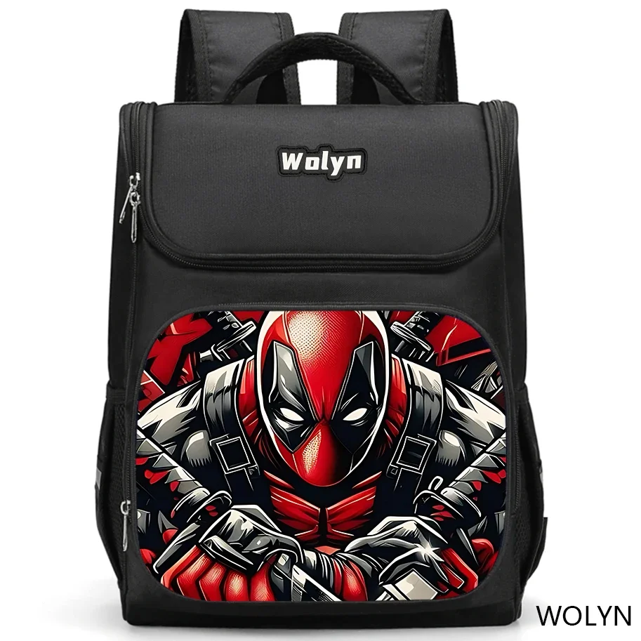 Movie Deadpools Child School Backpack,Superhero Cartoon SchoolBags for Boys Girls Kids Bookbags for Pupil Students