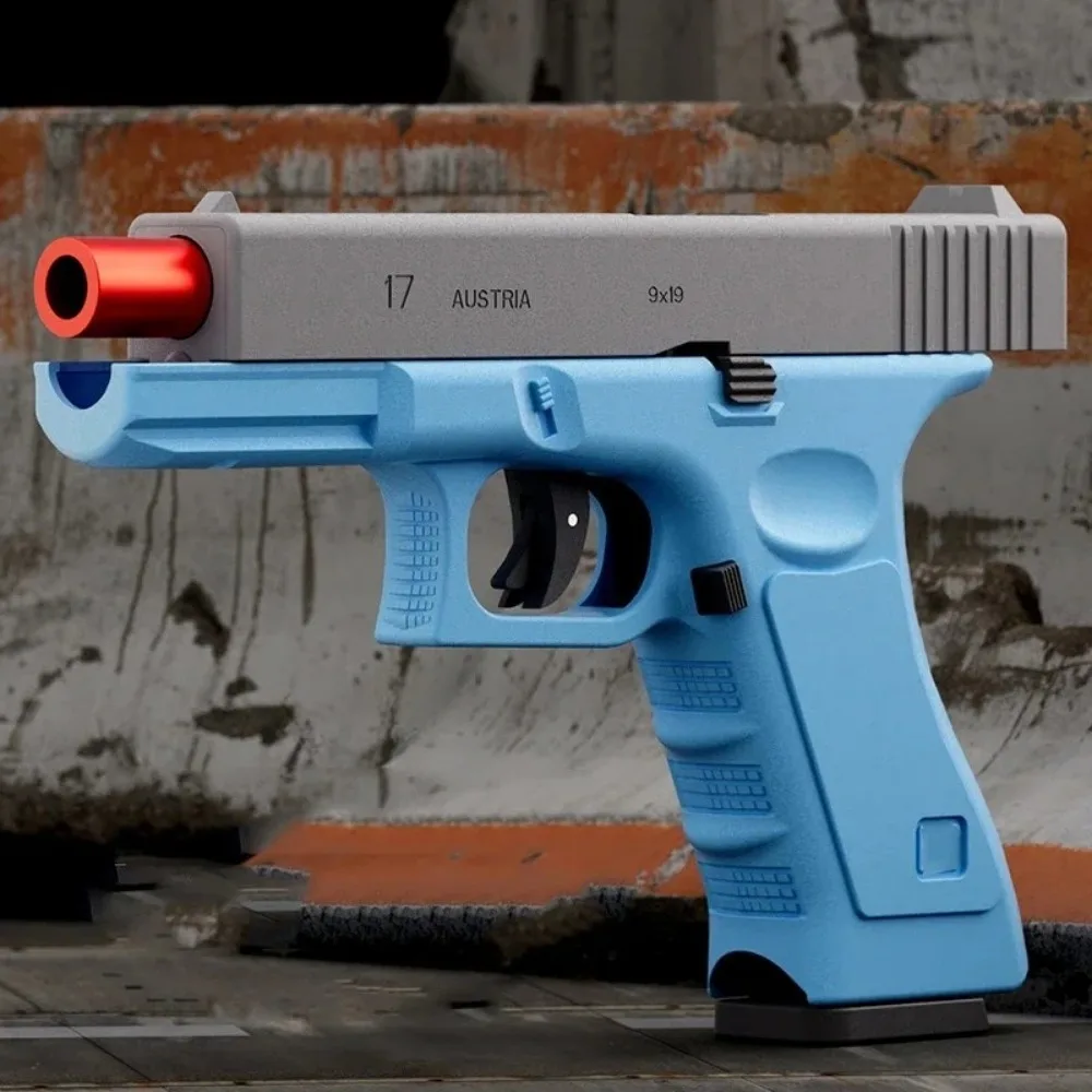 Shell Throwing G17 Automatisches Schießen Soft Bullet Spielzeugpistole mit Blowback Outdoor-Sport-Schießspiel Weihnachtsgeschenk für Kinder