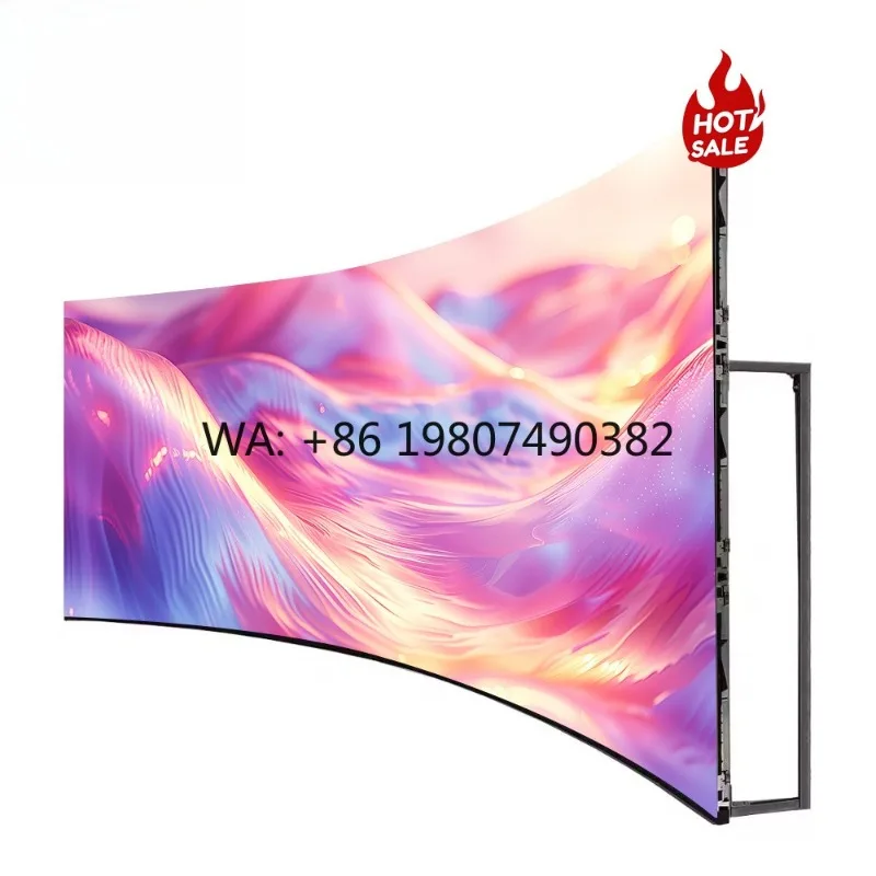 

P1.5 P2.5 P3 P4 Movable Curved LED Video Wall Indoor Outdoor Stage Backdrop Screen For Concert Event Rental Advertising
