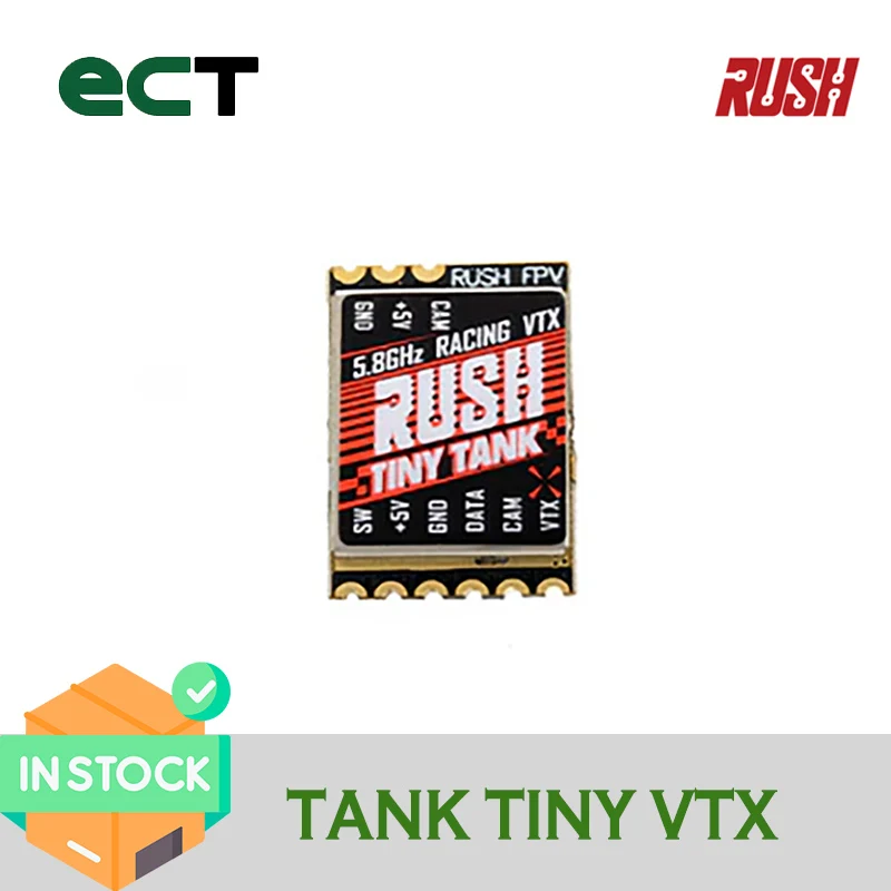 

RUSHFPV TANK TINY VTX PIT/25/100/200 48CH Video Transmitter for RC FPV Long Range Fixed-wing Drones