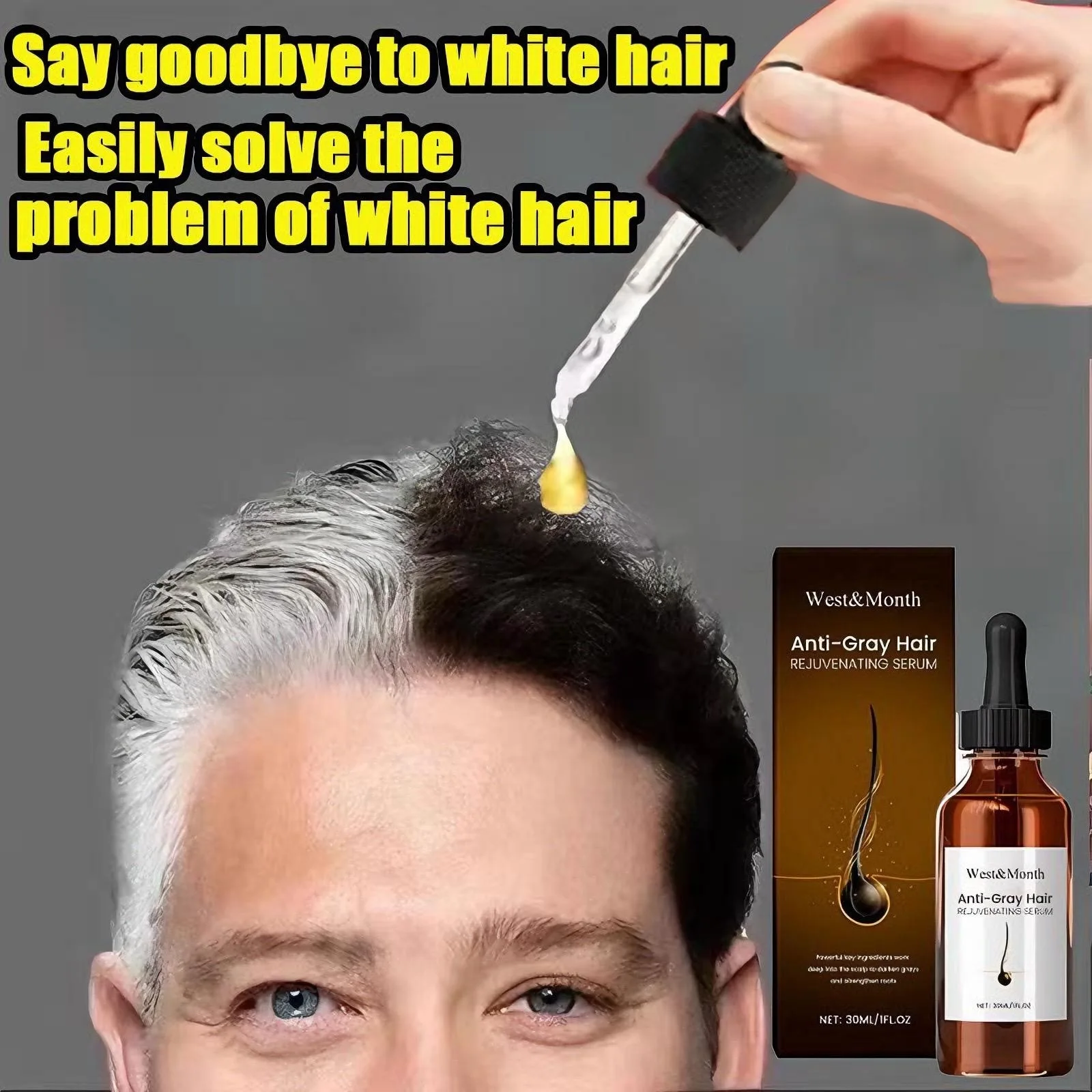

Say goodbye to white hai ,Easily solve the problem of white hair.