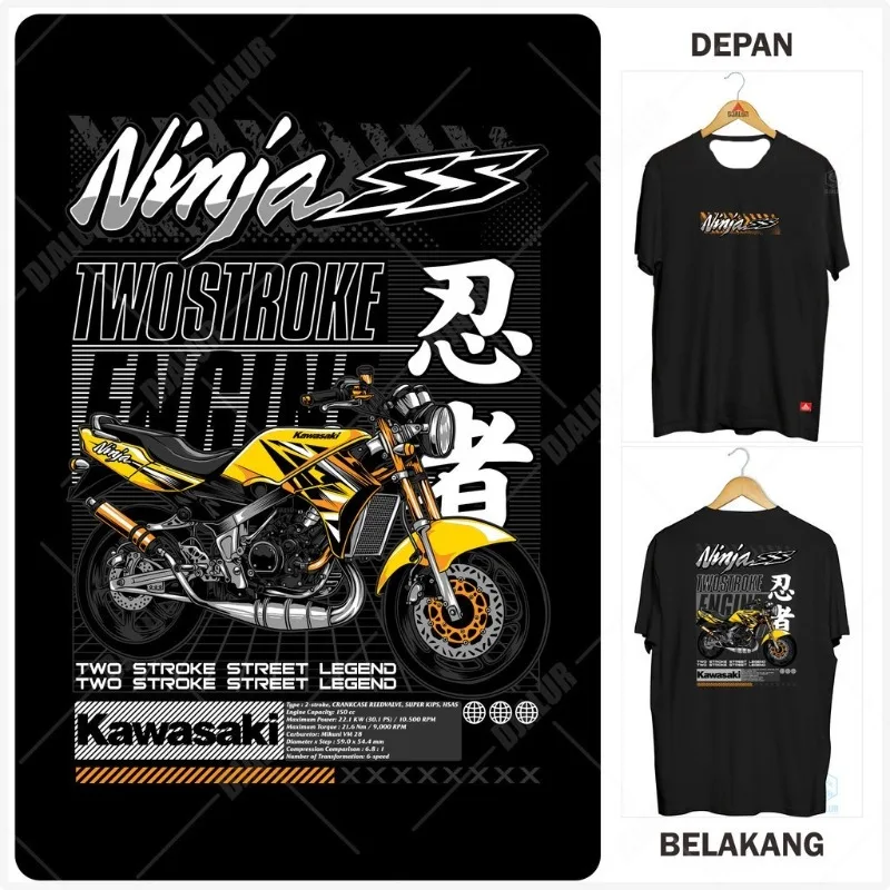 

Kawasaki Motorcycle Racing T-shirt for Men and Women Outdoor Sports Leisure Cycling Adult Speed Drying 3D Printing