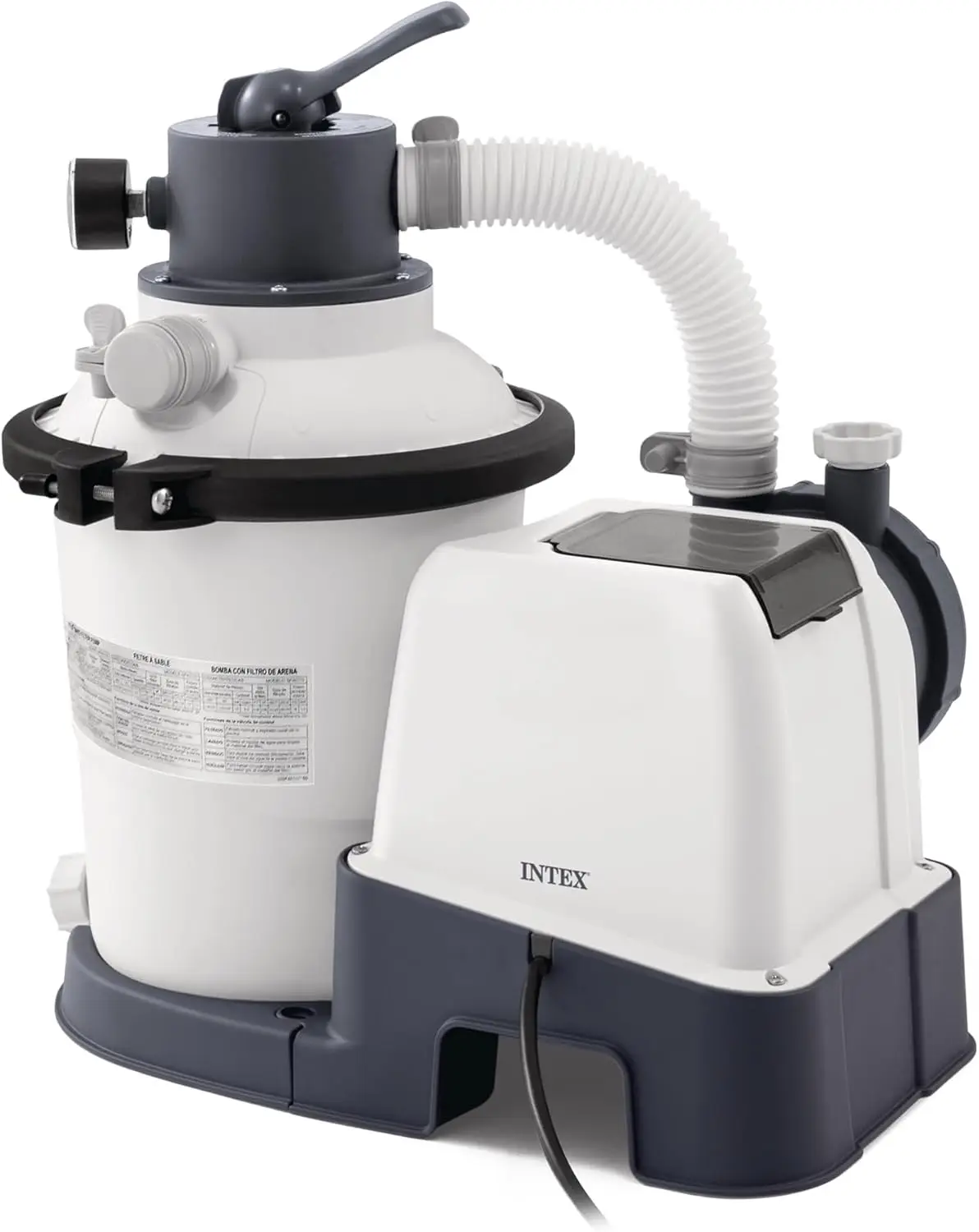 

Автоматический насос-фильтр для бассейнов 925 GPH с прозрачным песочным фильтром и таймером для циркуляции и очистки воды в наземных бассейнах