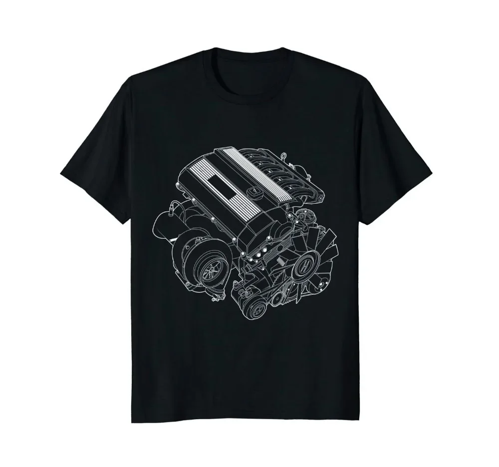 Modern Turbo Race Header 6 Engine Newest  Men'S Fashion Hipster Tees Summer Funny Cotton Tee Shirts