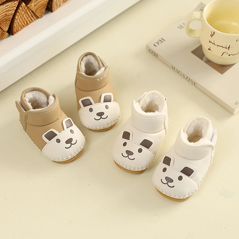 Kids Ankle Boots Casual Versatile Baby Short Boots Suede Warm Soft Sole 2025 Winter New Boys Girls Walking Shoes Non-slip Trendy