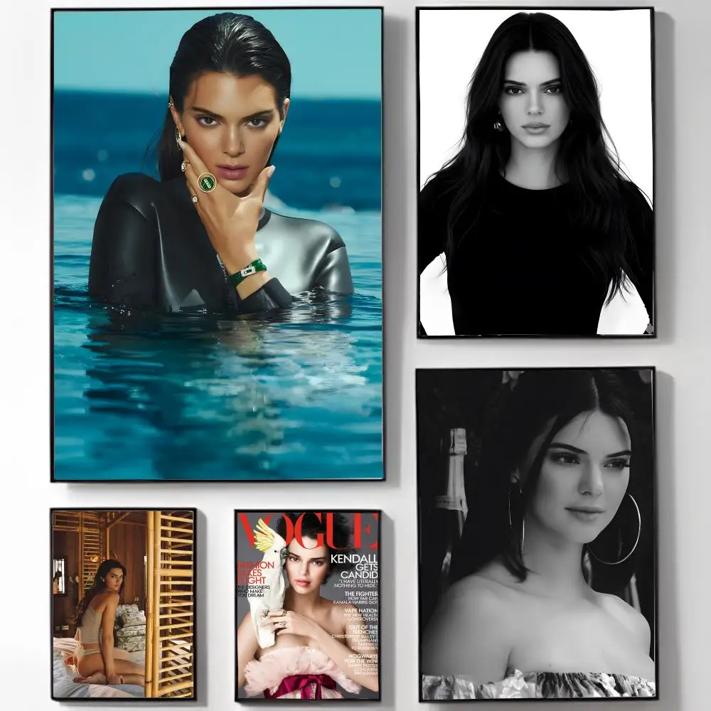 Kendall Jenner Supermodel Fashion Portrait Poster Poster High-definition Art Sticker Self Adhesive Waterproof Home Decoration