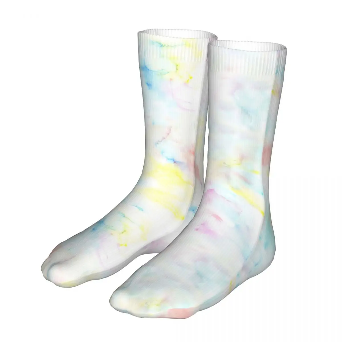 Fashion Socks Male Mens Women Casual Watercolor Colorful Socks Graphic Stockings Spring Summer Autumn Winter