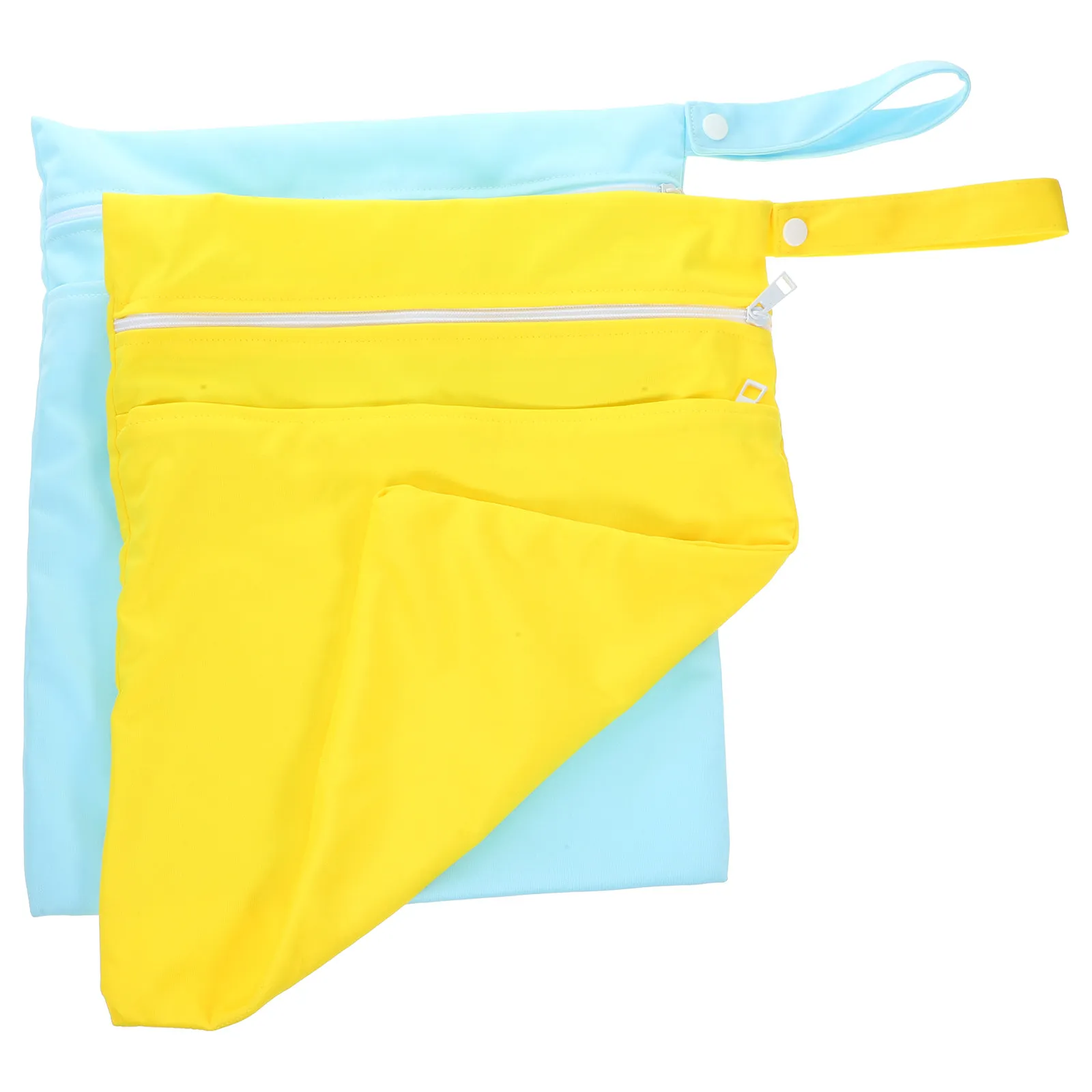 

2Pcs Swimwear Storage Bag Large Zipper Wet Bag Travel Storage Organizer Clothes Pouch Multipurpose Laundry Shoes Cosmetics