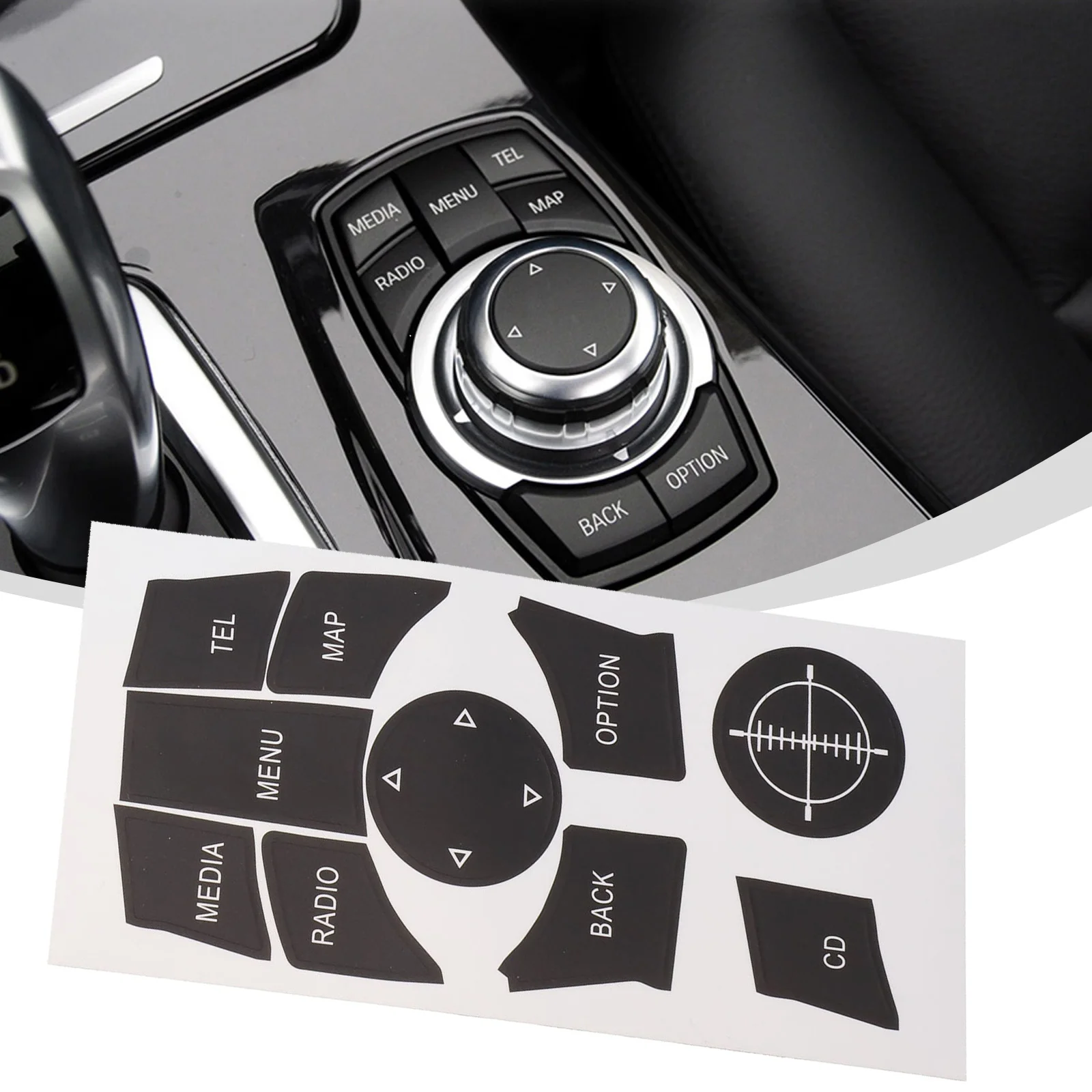 Sticker Button Repair Decal Interior Decoration Replacement Vinyl Black For E92 E93 2009-2015 For BMW F30 F31 F34 E90