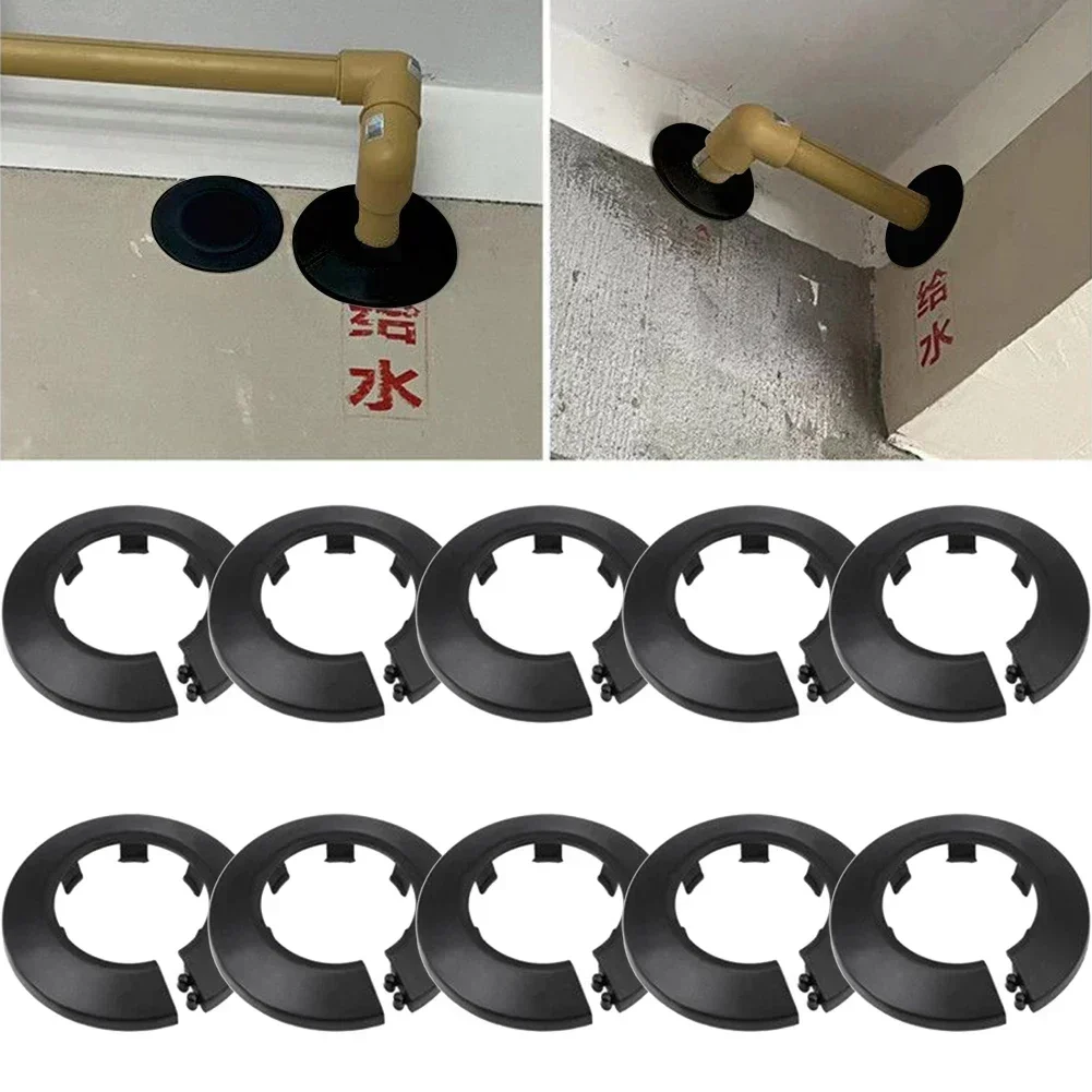 10Pcs Pipe Collars Radiator Water Pipe Cover Shower Faucet Angle Valve Tube Plug Decoration Cover Kitchen Faucet Accessories