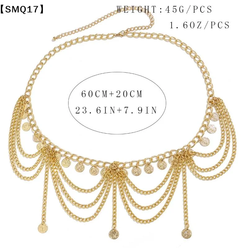 Body Jewelry Waist Chains - 1 Stuks Elegante Gouden Kleur Munt