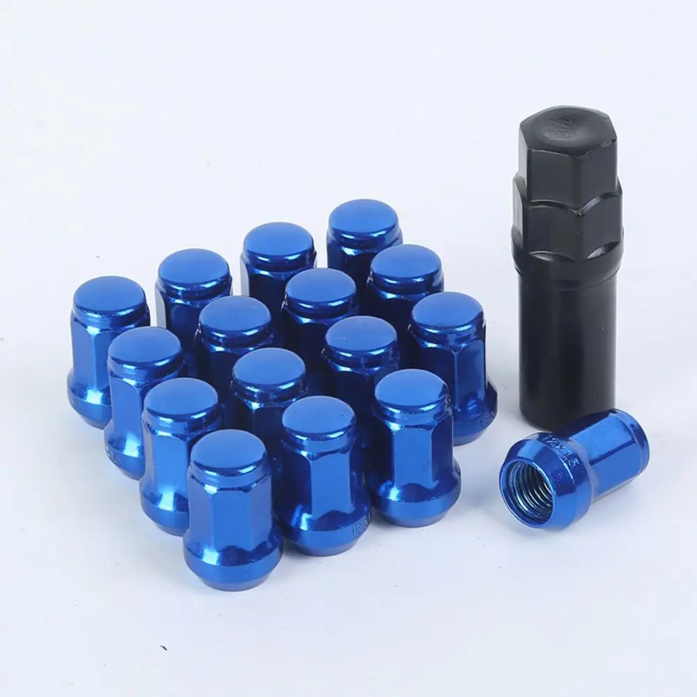 Tuerca de rueda de acero al carbono de alta calidad, tapas de rueda de 1,5mm y 1,25mm, color negro y rojo, cubiertas de tuerca de rueda universales