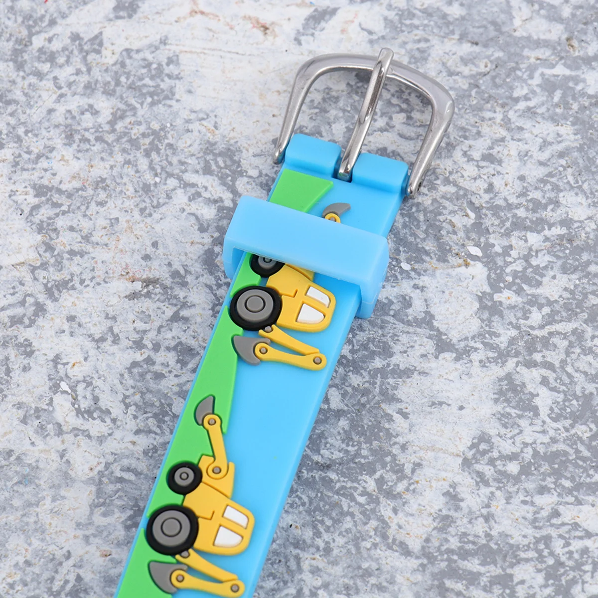 Engineering Vehicle For Kids Cute Cartoon Waterproof Quartz Wristwatch Cartoon Kids Watch Blue Children'S Timepiece